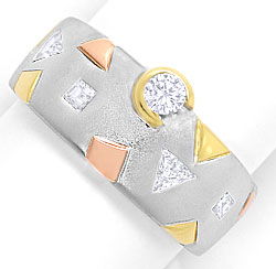 Foto 1 - Designer-Bandring Brillant Triangel  Princess Diamanten, S3270
