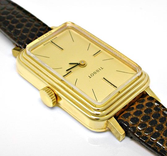 Foto 3 - Tissot, Damen-Armbanduhr, 14K Gelbgold, U1019